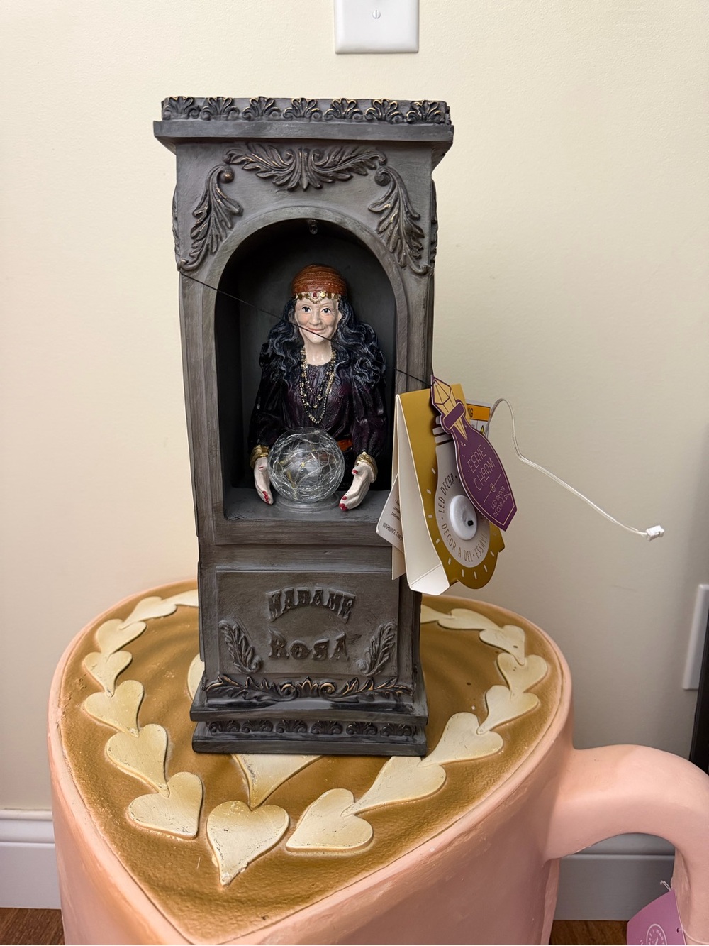 Eerie Charm Resin Halloween Light Up Madame Rosa Fortune Teller